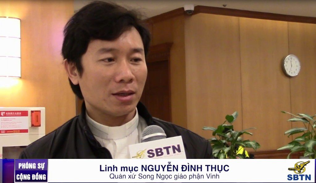 Cha Gioan.B Nguyễn Đình Thục. Ảnh trên video của SBTN