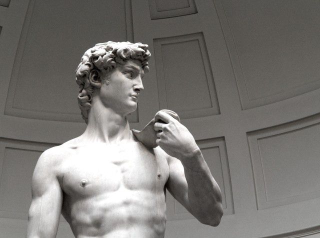Phần trên của bức tượng David do Michelangelo điêu khắc từ năm 1501 đến 1504