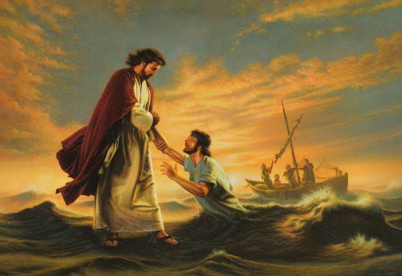 clipart jesus and peter walking on water - photo #39